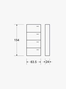 ארון נעליים 4 תאים